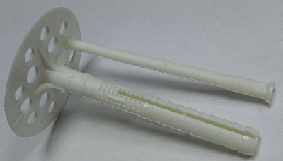 Дюбель фасадный для теплоизоляции 10x90 мм 100 шт. с пластиковым стержнем белый МастерПро