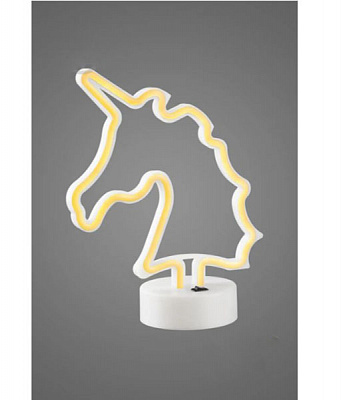 Настольная лампа Luna Neo Единорог 1x1,7 Вт без цоколя белый