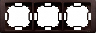 Рамка трехместная Simon Basic универсальная шоколадный BMRC3/47