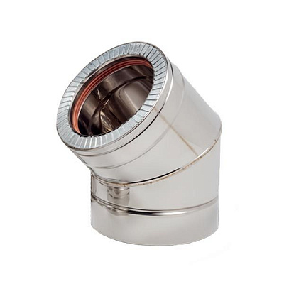 Колено термо 0,5 мм нерж/оц Ф200/260 мм 45°Versia-Lux 