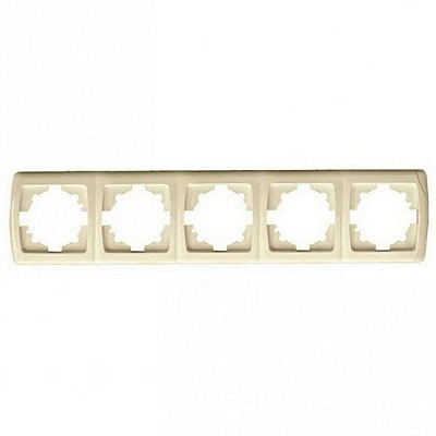Рамка Viko Carmen 5-ная кремовая