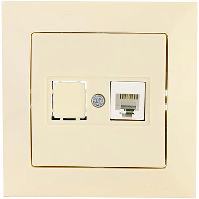 Розетка Mutlusan Candela телефонная кремовая