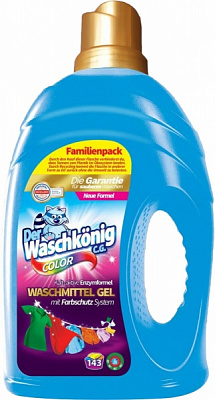 Гель для машинной и ручной стирки WASCHKONIG Color 4,3 л 