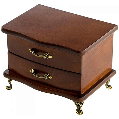 Скриня для прикрас горіх 18x13 см