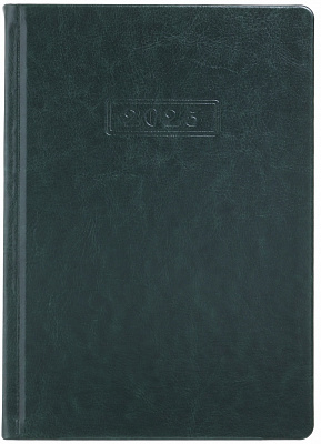 Щоденник датований NEBRASKA Optima A5 2025 O25233-04 зелений