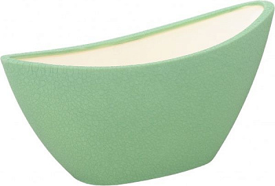 Кашпо керамічне Оріана-Запоріжкераміка Лодочка шовк оливковий овальний 2,5л оливковий (045-1-038)