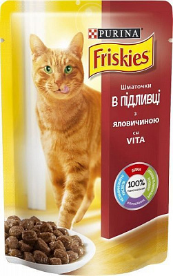 Корм Friskies з яловичиною в підливі 100 г