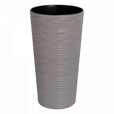 Вазон пластиковий Алеана Ф'южн круглий 22 л какао