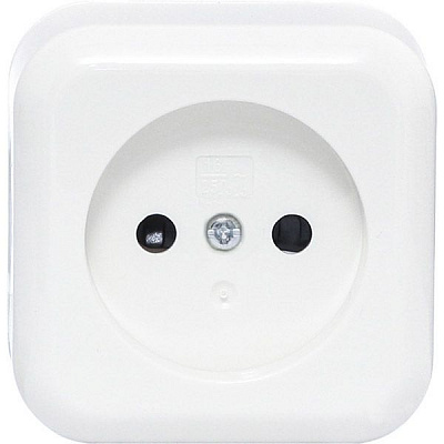 Розетка без заземления Expert Power без шторок белый HSN-SCP.H3A20G1WTG-WH