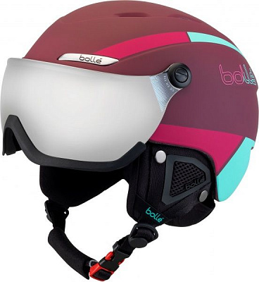 Гірськолижний шолом Bolle B-YOND VISOR 80825947 54-58 бордовийм'ятний із рожевим