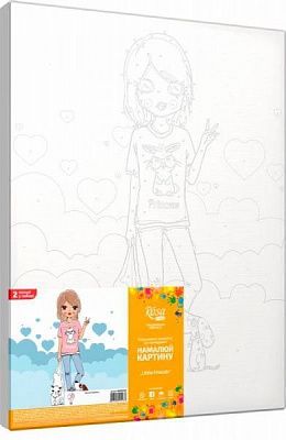 Картина по номерам эконом акриловая живопись по номерам Little Friends Rosa Start 