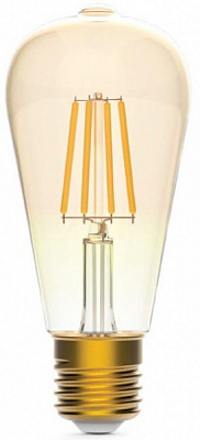 Розумна лампа Gauss FIL WIFI SMART DIM+CCT ST64 6,5 Вт E27 2700-6500 К 220 В прозора 1310112