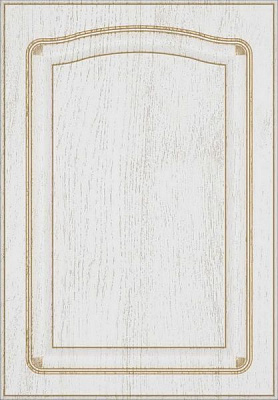 Фасад для кухни Грейд Белая текстура супермат №205 патина золото R 713x522 Римини левый