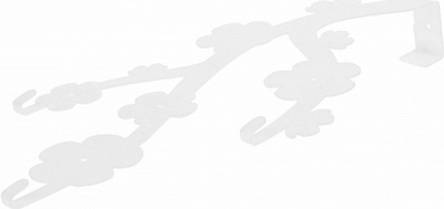 Крючок на двери  Сакура 350x200x42 мм белый