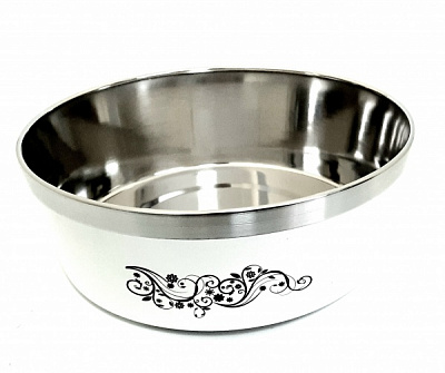 Миска Lilli Pet Metal Star 820 мл белая сталь