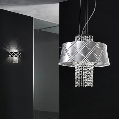 Подвес 195140.72 100 Вт E27 серебро 46801 