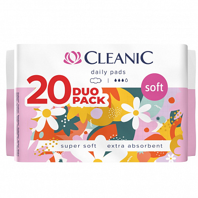 Для критических дней Cleanic Прокладки гигиенические дневные Soft 20 шт normal 20 шт.
