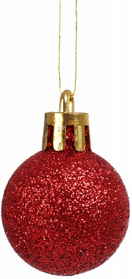 Набір ялинкових куль червоний CAN201020 d30 мм 12 шт./уп.