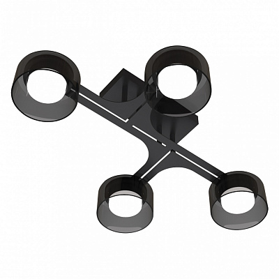 Люстра потолочная Hopfen SAGA-GX-4-CL BK 4xGX53 черный