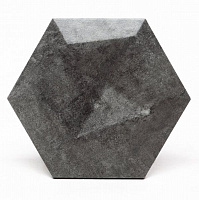Плитка гіпсова 3D-панель Gipster Hexagon 2 Мармур темний 0,4 кв.м