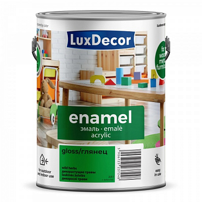 Эмаль акриловая LuxDecor Закаленная сталь темно-серый глянец 0,75л