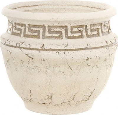 Горшок шамотный Кратер малютка 144 круглый 14,7л кремовый 