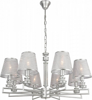 Люстра подвесная Victoria Lighting Atlanta/SP8 8x40 Вт E14 серебряный 