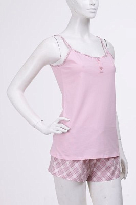 Піжама жіноча Roksana Mademoiselle 597/12641 р. L сірий із рожевим