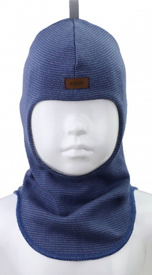 Шапка для мальчика Beezy Балаклава р.47-49 серо-синий 1705 