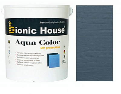 Лазурь Bionic House лессирующая универсальная Aqua Color UV protect крайола шелковистый мат 2,5 л