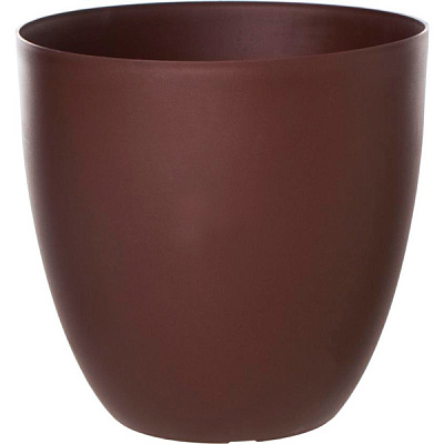 Горшок пластиковый Plastiken Maceta TES круглый 15,5л темный шоколад 