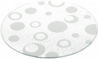 Свічник тарілочка круглий 20 см із золотим декором