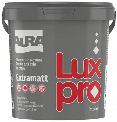 Краска интерьерная акрилатная Aura® Luxpro Extramatt глубокий мат белый 0,95л 1,33кг