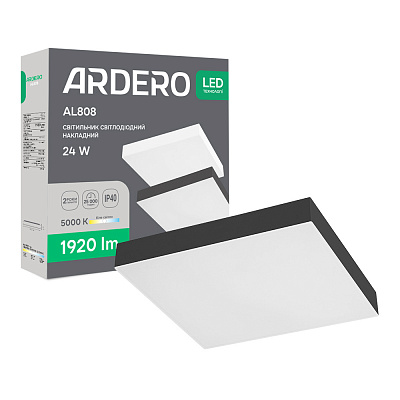 Светильник светодиодный ARDERO 24 Вт 5000 IP40 AL808 24W b