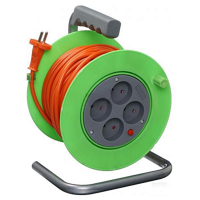 Подовжувач на котушці Expert Power ПВС 2х1,0 2,2 кВт без заземлення 4 гн. помаранчевий 20 м CR4E-2x1.0x20m