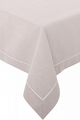 Скатерть с бордюром 654-16/00 140x180 см льняной Эдельвика 