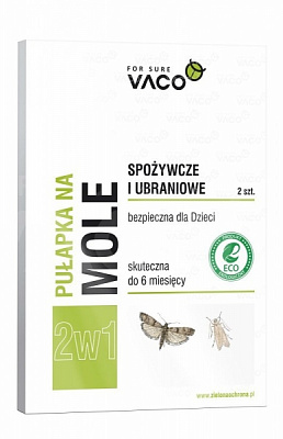 Ловушка клеевая VACO 2 в 1 от пищевой и платяной моли 2 шт. 