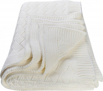 Плед вязанный Doros 140x180 см молочный SoundSleep 