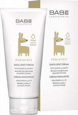 Крем детский BABE Laboratorios Эмолиент увлажняющий для сухой и атопической кожи 200 мл