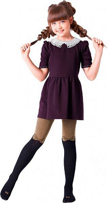 Колготки детские Giulia D030 TEEN GIRL cappuccino р.140-146 коричневыйчерный 
