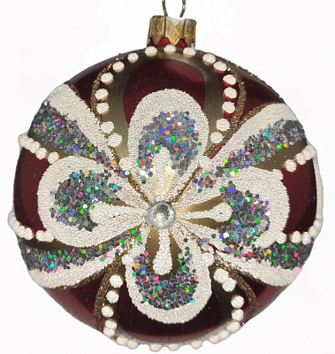 Шар новогодний 100 мм красный