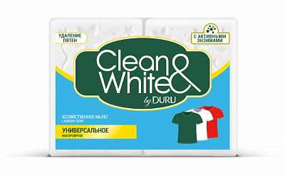 Хозяйственное мыло Duru Clean&White Универсальное 120 г 2 шт./уп.