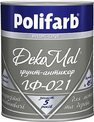 Емаль Polifarb DekoMal ГФ-021 червоно-коричневий глянець 2,7кг