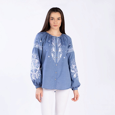 Вышиванка Эдельвика синий р. 48 166-22/00 