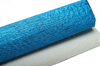 Папір креповий 20%, голубий перламутровий 50*200см