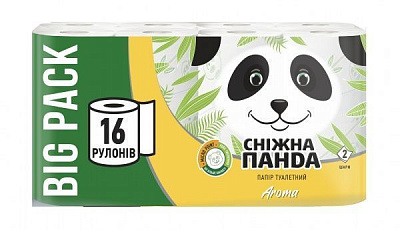 Туалетний папір Сніжна Панда Арома двошаровий 16 шт.
