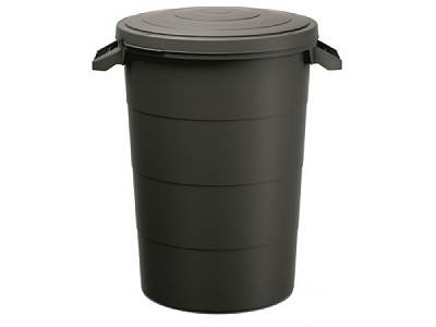 Контейнер із кришкою PRP господарчий SMOOTH 80 л чорний 63346-411