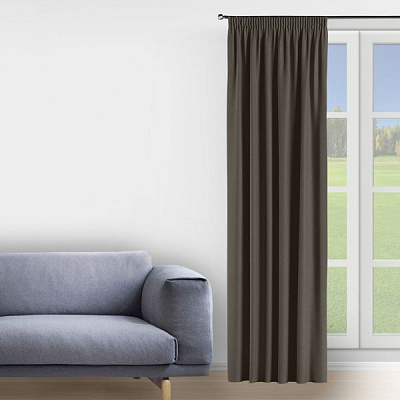 Штора Fusion Dimout 200х265 серо-коричневый Decora textile