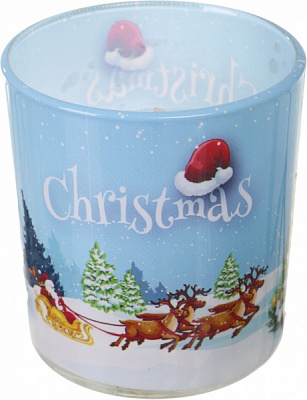 Свеча в стакане Admit ароматическая Verona Christmas Santa 1340 