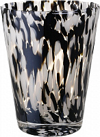 Ваза Wrzesniak Glassworks Confetti 24 см бело-чорный-топаз 